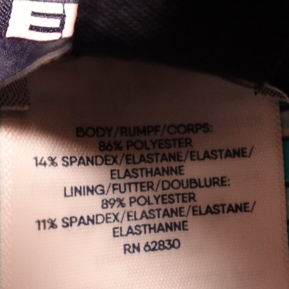 Lands’ End Hybrid Swim Shorts Men’s Medium 7” Teal Stripe Lined Quick-Dry - Picture 4 of 12